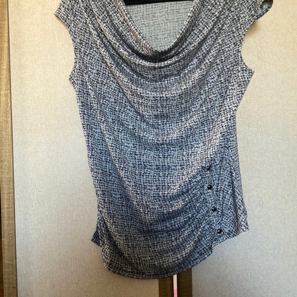 FINAL MARKDOWN Worthington Gray Cowl Neck Sleeveless Top xl
